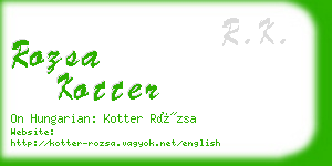 rozsa kotter business card